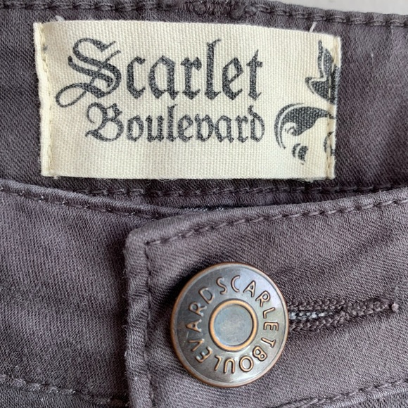 Scarlet Boulevard Dark Gray Skinny Jeans - Picture 3 of 7